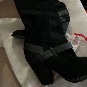 Dolce Vita suede black cowboy boots